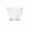 Mise en bouche plastique PS vert transparente forme fleur "Deva" Par 12 unités L: 6 cm x l: 5,5 cm x H: 4,7 cm x P: 8,5 g