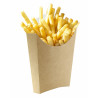 Pochette kraft pour frites Par 50 unités L: 11,5 cm x l: 9 cm x H: 14 cm x P: 8 g