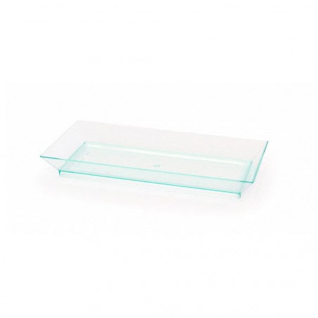 Mini cuillère plastique PS verte transparente