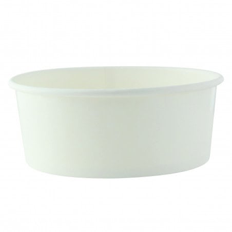 Saladier rond en carton blanc "Buckaty" Par 45 unités L: 15 cm x l: 12,8 cm x H: 6 cm x P: 17,4 g