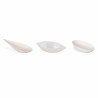 Mise en bouche blanche en pulpe Goutte Par 30 unités L: 10,5 cm x l: 5,2 cm x H: 3 cm x P: 4 g