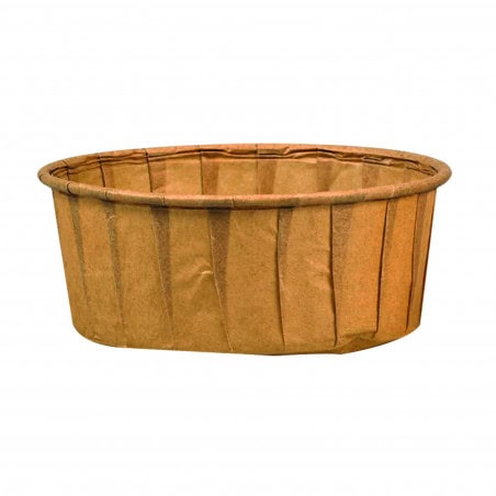Pot papier plissé kraft avec boîte distributrice Par 200 unités L: 7,5 cm x l: 6,3 cm x H: 3 cm x P: 0,97 g Pot papier plissé kraft avec boîte distributrice Par 200 unités L: 7,5 cm x l: 6,3 cm x H: 3 cm x P: 0,97 g