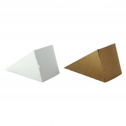 Cône snack refermable carton blanc Par 25 unités L: 9 cm x l: 9 cm x H: 19 cm x P: 11 g