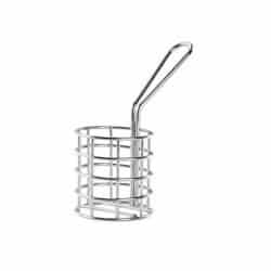 Mini panier friteuse métal rond Par 6 unités L: 4,5 cm x H: 5,1 cm x P: 65 g