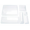 Couvercle PET transparent "BioNchic" Par 25 unités L: 39,2 cm x l: 29,5 cm x H: 3,3 cm x P: 68 g