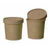 Pot carton kraft brun chaud et froid Par 50 unités L: 9 cm x l: 7,4 cm x H: 5,7 cm x P: 7 g