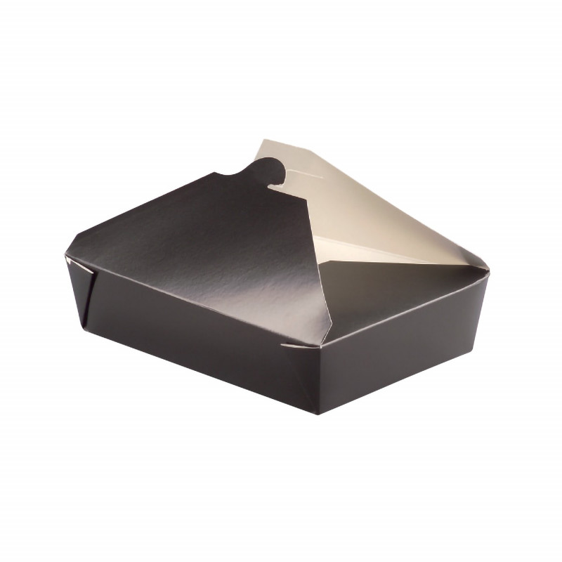 Boîte repas carton noir Par 50 unités L: 21,5 cm x l: 16 cm x H: 6,5 cm x P: 40 g