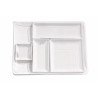 Assiette rectangulaire blanche en pulpe "BioNChic" Par 100 unités L: 18 cm x l: 9 cm x P: 10 g