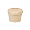 Pot carton fibre de bambou chaud et froid avec couvercle Par 25 unités L: 9 cm x l: 7,5 cm x H: 6,1 cm x P: 18,32 g