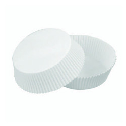 Caissette Papier De Cuisson Ronde Blanche Siliconée Par 100 unités L: 3,8 cm  H: 2,1 cm