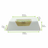 Boîte Pâtissière Carton Blanc Avec Couvercle Attaché À Fenêtre Par 180 unités L: 14 cm l: 14 cm H: 4 cm