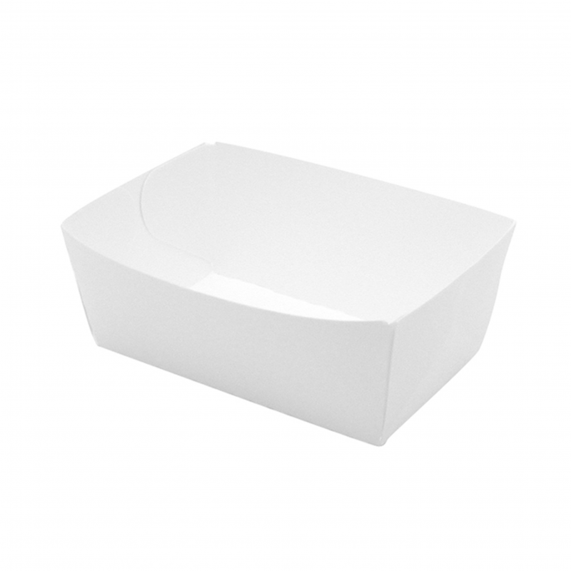 Barquette En Carton Blanc Par 250 unités L: 11 cm l: 8 cm H: 4 cm