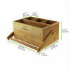 Porte couvert en bambou 4 compartiments