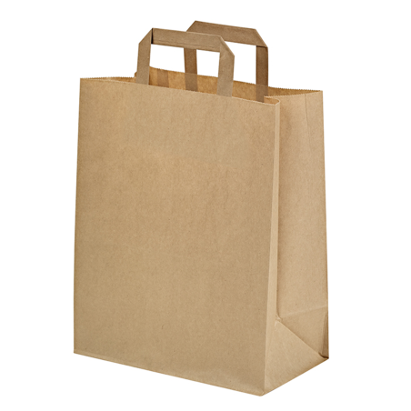 Sac cabas en papier kraft brun 32x17cm Sac cabas en papier kraft brun 32x17cm