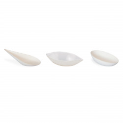 Mise En Bouche Blanche En Pulpe Wave Par 30 unités L: 11 cm l: 5,2 cm H: 2,5 cm