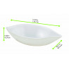 Mise En Bouche Blanche En Pulpe Wave Par 30 unités L: 11 cm l: 5,2 cm H: 2,5 cm