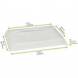 Plateau en plastique rectangulaire Vert anis 34x23cm, vaisselle jetable -  Badaboum