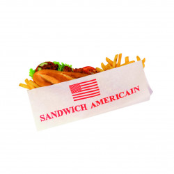Sac Papier Blanc Sandwich Américain Ouvert Sur 2 Côtés Par 1000 unités L: 12 cm l: 34 cm
