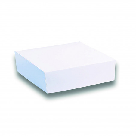 Boîte Pâtissière Carton Blanche Par 50 unités L: 23 cm l: 23 cm H: 5 cm