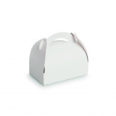 Boîte Pâtissière Carton Blanche Avec Anse Par 50 unités L: 18 cm l: 16 cm H: 17 cm Boîte Pâtissière Carton Blanche Avec Anse Par 50 unités L: 18 cm l: 16 cm H: 17 cm
