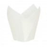 Caissette De Cuisson Forme Tulipe En Papier Blanc Siliconé Par 100 unités L: 11 cm l: 11 cm H: 6 cm