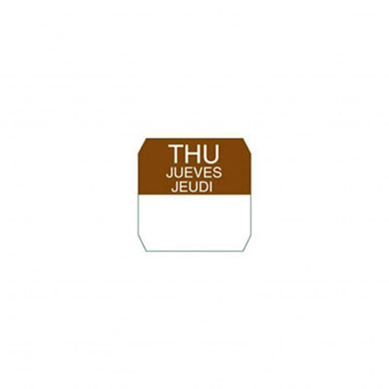 Rouleau Étiquette Soluble Marron Jeudi Par 1000 unités L: 2,5 cm l: 2,5 cm