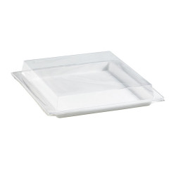 Couvercle Pet Transparent Pour Plateau "Atlas" Par 100 unités L: 27,5 cm l: 26,5 cm H: 3,5 cm