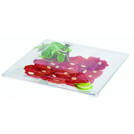 Couvercle Plastique Pet Transparent Par 60 unités L: 28 cm l: 28 cm H: 4 cm