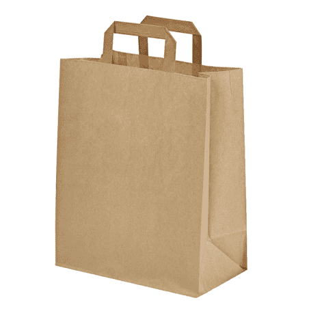 Sac Cabas Papier Kraft Brun Par 250 unités L: 32 cm l: 17 cm H: 34 cm