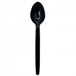 Cuillère À Café Plastique Ps Noire Par 100 unités L: 11,4 cm