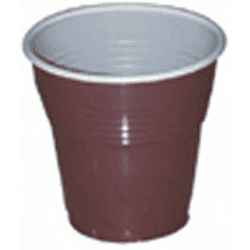 Goblet Plastique Ps Marron Blanc Par 100 unités L: 5,5 cm