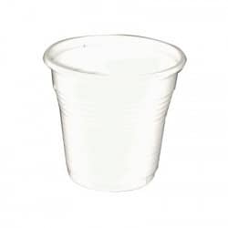 Petit gobelet plastique blanc pour café expresso 10 cl