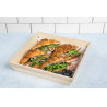Plateau Repas Bois Carré "Noa" Par 10 unités L: 37,5 cm l: 37,5 cm H: 7,4 cm