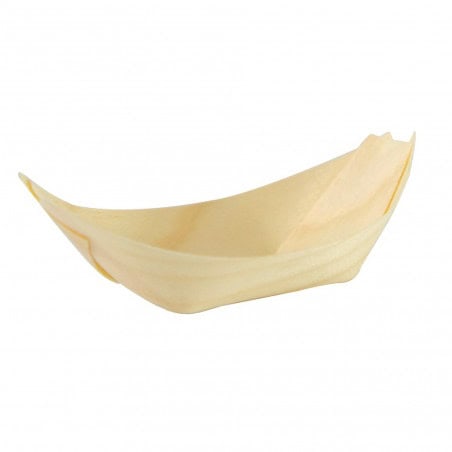 Barquette Bateau Bois Par 20 unités L: 14 cm l: 8 cm H: 3 cm