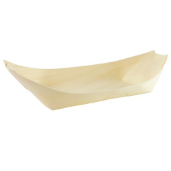 Barquette Bateau Bois Par 12 unités L: 22 cm l: 12 cm H: 4,5 cm