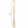 Couteau Bois "Baroc Timber" Par 12 unités H: 20,5 cm