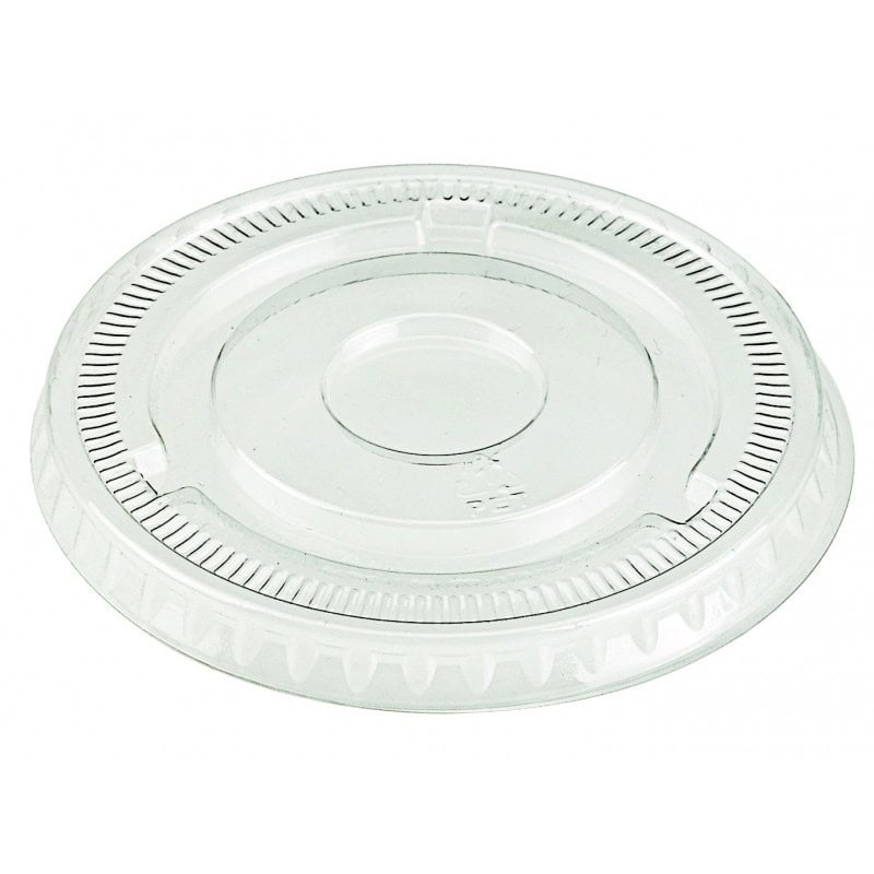 Couvercle en plastique pour verrine ronde et gobelets dessert de notre  vaisselle jetable professionnelle.