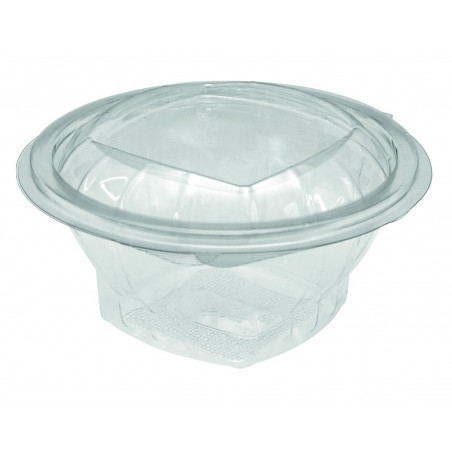 Saladier transparent rond avec couvercle 1 L