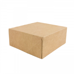 Boîte pâtissière carton kraft brun x 50 unités