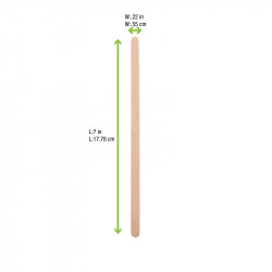 Touillette à café en bois 18 cm