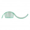 Assiette vague plastique PS vert transparente “Gizmo“ Par 50 unités L: 10 cm x l: 4 cm x H: 2,4 cm x P: 7,5 g