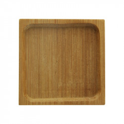 Mini assiette carrée bois 6 cm