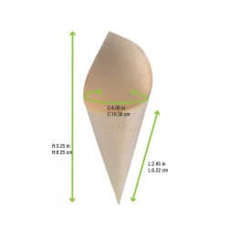 Mini cone en bois 8 cm