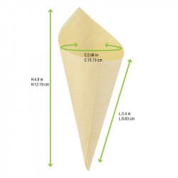 Mini cone en bois 12 cm