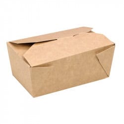 Boîte repas carton kraft 170x170mm H80mm x 50 unités