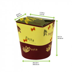 Pot rond Pasta box 45 cl emballage pour les pâtes