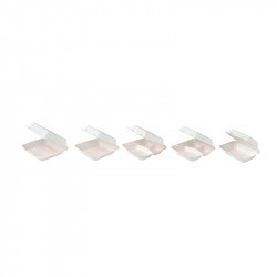 Coquille blanche pulpe 3 compartiments Par 50 unités L: 23,4 cm x l: 23,1 cm x H: 8 cm x P: 42 g