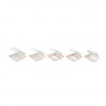 Coquille blanche pulpe 3 compartiments Par 50 unités L: 23,4 cm x l: 23,1 cm x H: 8 cm x P: 42 g