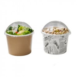 Pot "Deli" rond en carton kraft de contenance 700 ml x 50 unités