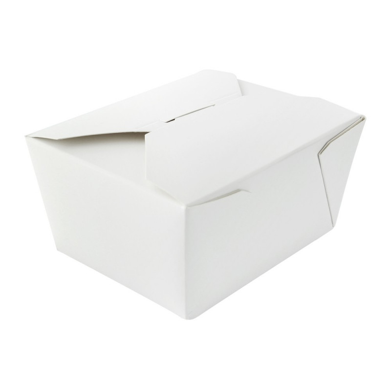 Boîte repas carton blanc de contenance 650ml x 50 unités